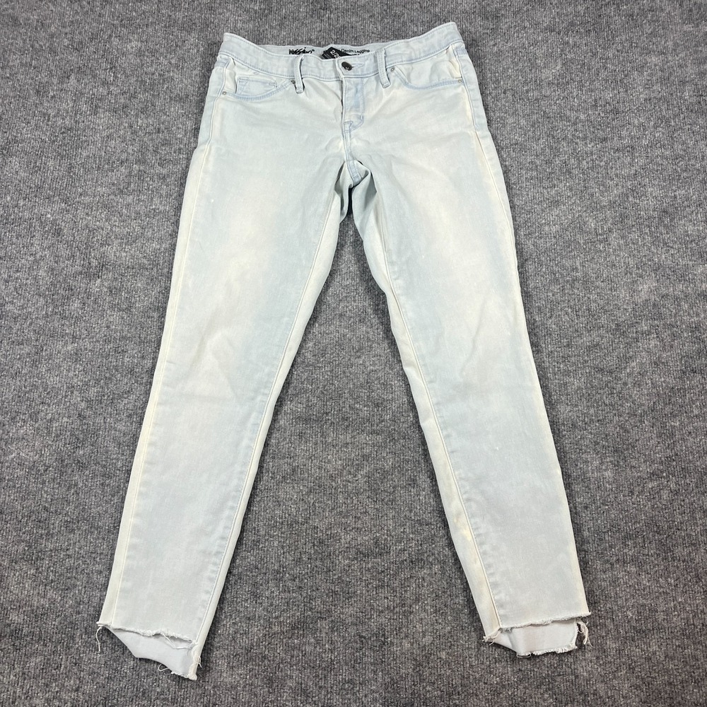 Mossimo Mid Rise Denim Legging Jeans Womens 2/26 Blue Cotton Stretch Light Wash‎